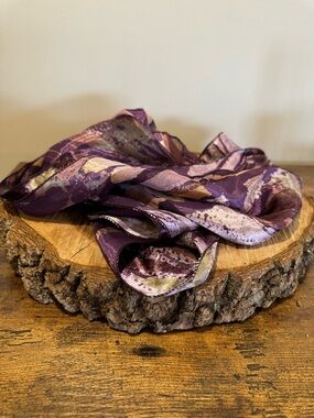 Purple Patterned Decorative Scarf Accent